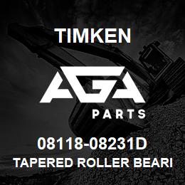 08118-08231D Timken TAPERED ROLLER BEARINGS - TDO (TAPERED DOUBLE OUTER) IMPERIAL | AGA Parts