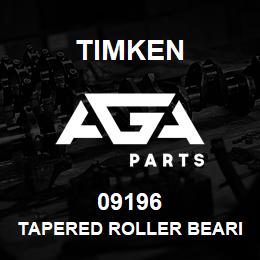 09196 Timken TAPERED ROLLER BEARINGS - SINGLE CUPS - IMPERIAL | AGA Parts