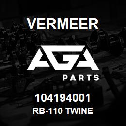 104194001 Vermeer RB-110 TWINE | AGA Parts