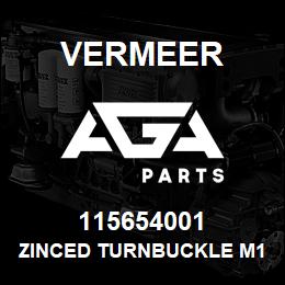 115654001 Vermeer ZINCED TURNBUCKLE M14 | AGA Parts