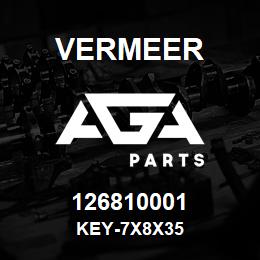 126810001 Vermeer KEY-7X8X35 | AGA Parts