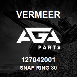 127042001 Vermeer SNAP RING 30 | AGA Parts