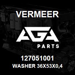 127051001 Vermeer WASHER 36X53X0,4 | AGA Parts