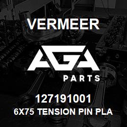127191001 Vermeer 6X75 TENSION PIN PLAIN D1481 | AGA Parts