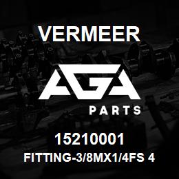 15210001 Vermeer FITTING-3/8MX1/4FS 45EL/.094 ORF/M END | AGA Parts