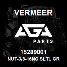 15289001 Vermeer NUT-3/8-16NC SLTL GRADE 8 | AGA Parts