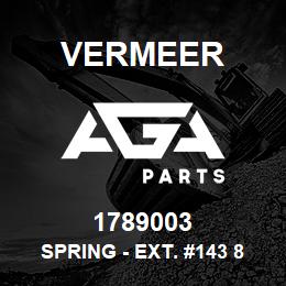 1789003 Vermeer SPRING - EXT. #143 8 1/2" OA | AGA Parts