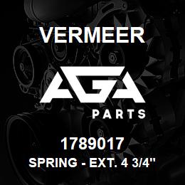 1789017 Vermeer SPRING - EXT. 4 3/4" OA | AGA Parts