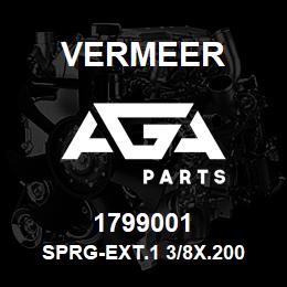 1799001 Vermeer SPRG-EXT.1 3/8X.200 WIRE 1 HK | AGA Parts