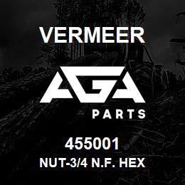 455001 Vermeer NUT-3/4 N.F. HEX | AGA Parts