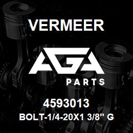 4593013 Vermeer BOLT-1/4-20X1 3/8" GR5 HEX HEAD | AGA Parts