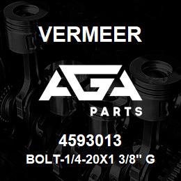 4593013 Vermeer BOLT-1/4-20X1 3/8" GR5 HEX HEAD | AGA Parts