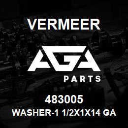 483005 Vermeer WASHER-1 1/2X1X14 GA M.B. ZINC | AGA Parts
