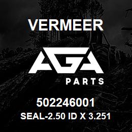 502246001 Vermeer SEAL-2.50 ID X 3.251 OD | AGA Parts