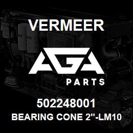 502248001 Vermeer BEARING CONE 2"-LM104949 | AGA Parts