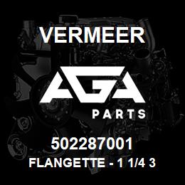 502287001 Vermeer FLANGETTE - 1 1/4 3 BOLT PLATED | AGA Parts