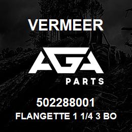 502288001 Vermeer FLANGETTE 1 1/4 3 BOLT W/ ZERK PLTD | AGA Parts