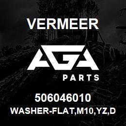 506046010 Vermeer WASHER-FLAT,M10,YZ,D125A | AGA Parts