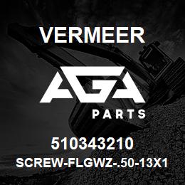 510343210 Vermeer SCREW-FLGWZ-.50-13X1.00-GR5-YZ-HWH | AGA Parts