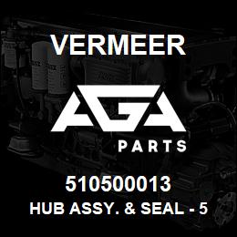 510500013 Vermeer HUB ASSY. & SEAL - 5 BOLT LESS LUG NUTS | AGA Parts