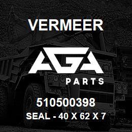 510500398 Vermeer SEAL - 40 X 62 X 7 | AGA Parts