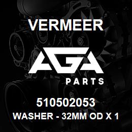 510502053 Vermeer WASHER - 32MM OD X 12 MM ID | AGA Parts