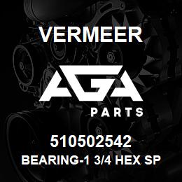 510502542 Vermeer BEARING-1 3/4 HEX SPHER CAST W/FLING REG | AGA Parts