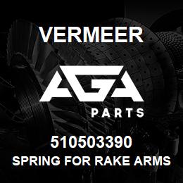 510503390 Vermeer SPRING FOR RAKE ARMS ZN | AGA Parts