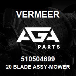 510504699 Vermeer 20 BLADE ASSY-MOWER DISC CW ROT. | AGA Parts