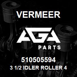 510505594 Vermeer 3 1/2 IDLER ROLLER 4FT WITH BEARING PRO | AGA Parts