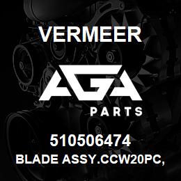 510506474 Vermeer BLADE ASSY.CCW20PC, QK ATTACH MOWER DISC | AGA Parts