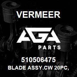 510506475 Vermeer BLADE ASSY.CW 20PC, QK ATTACH MOWER DISC | AGA Parts