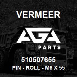 510507655 Vermeer PIN - ROLL - M6 X 55, DIN1481 | AGA Parts
