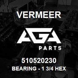 510520230 Vermeer BEARING - 1 3/4 HEX SPHR. IN CAST E3 | AGA Parts