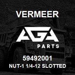 59492001 Vermeer NUT-1 1/4-12 SLOTTED HEX JAM | AGA Parts