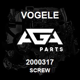 2000317 Vogele SCREW | AGA Parts