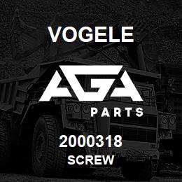 2000318 Vogele SCREW | AGA Parts