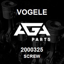 2000325 Vogele SCREW | AGA Parts