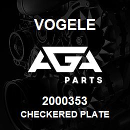 2000353 Vogele CHECKERED PLATE | AGA Parts