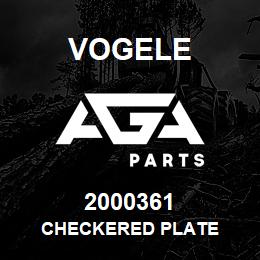 2000361 Vogele CHECKERED PLATE | AGA Parts