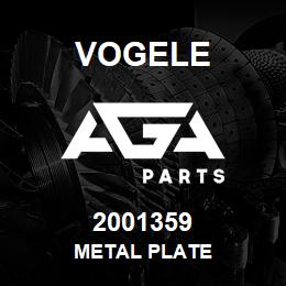 2001359 Vogele METAL PLATE | AGA Parts