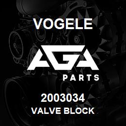 2003034 Vogele VALVE BLOCK | AGA Parts