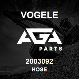 2003092 Vogele HOSE | AGA Parts