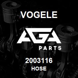 2003116 Vogele HOSE | AGA Parts