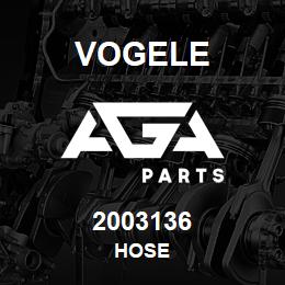 2003136 Vogele HOSE | AGA Parts