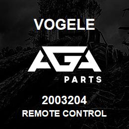 2003204 Vogele REMOTE CONTROL | AGA Parts