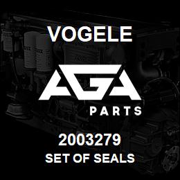 2003279 Vogele SET OF SEALS | AGA Parts