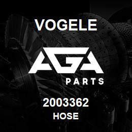 2003362 Vogele HOSE | AGA Parts