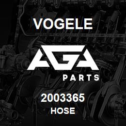 2003365 Vogele HOSE | AGA Parts
