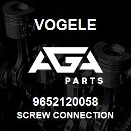 9652120058 Vogele SCREW CONNECTION | AGA Parts